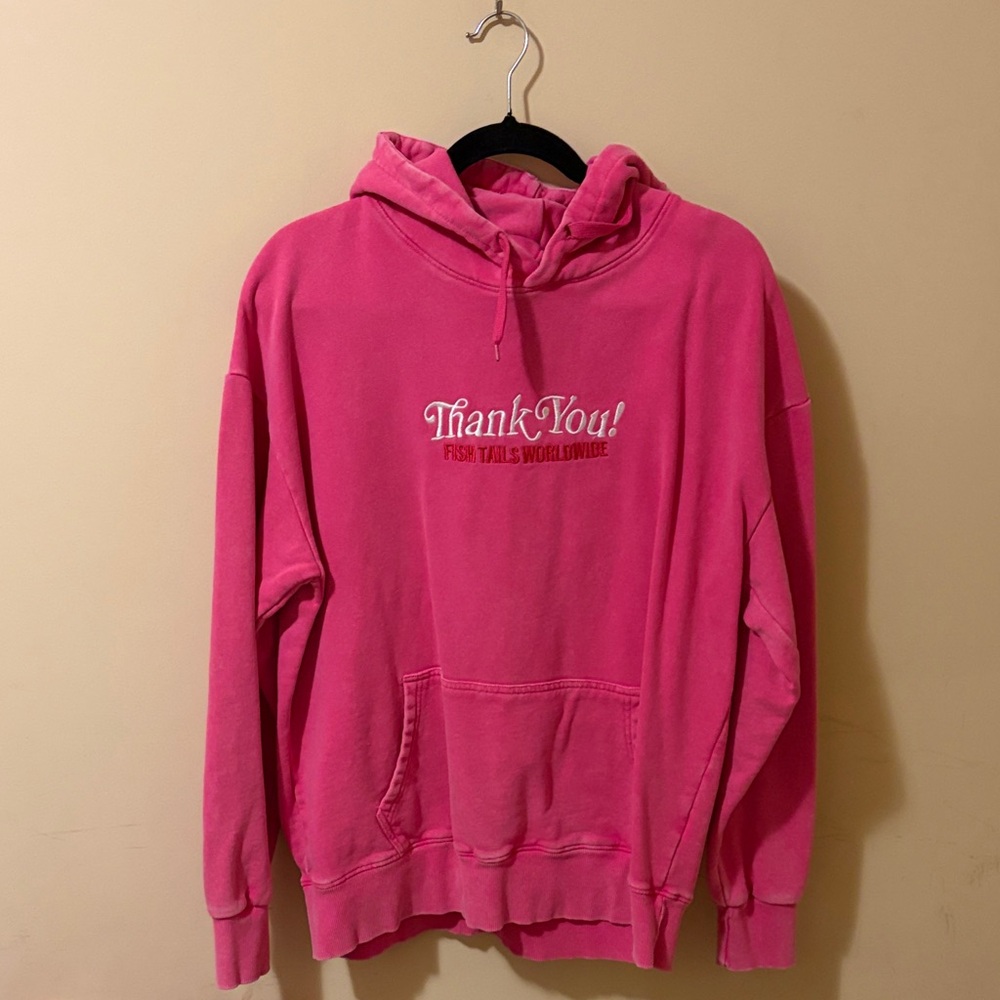 Vibrant Pink Thank You Hoodie